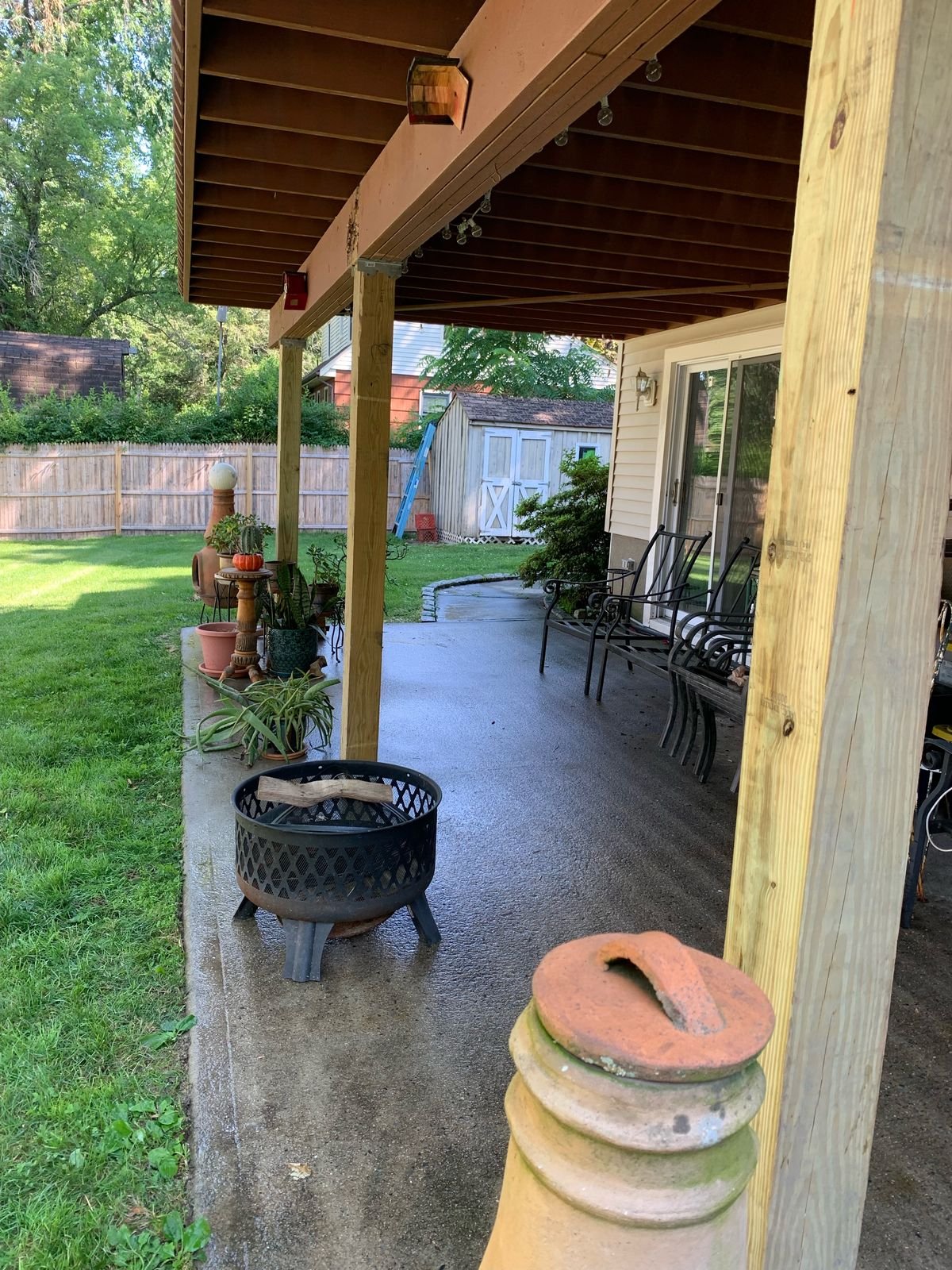 Deck support posts — Manuel T Landscaping & Construction, Westchester NY