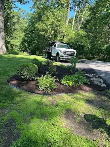 Bed edging & mulch — Manuel T Landscaping & Construction, Westchester NY
